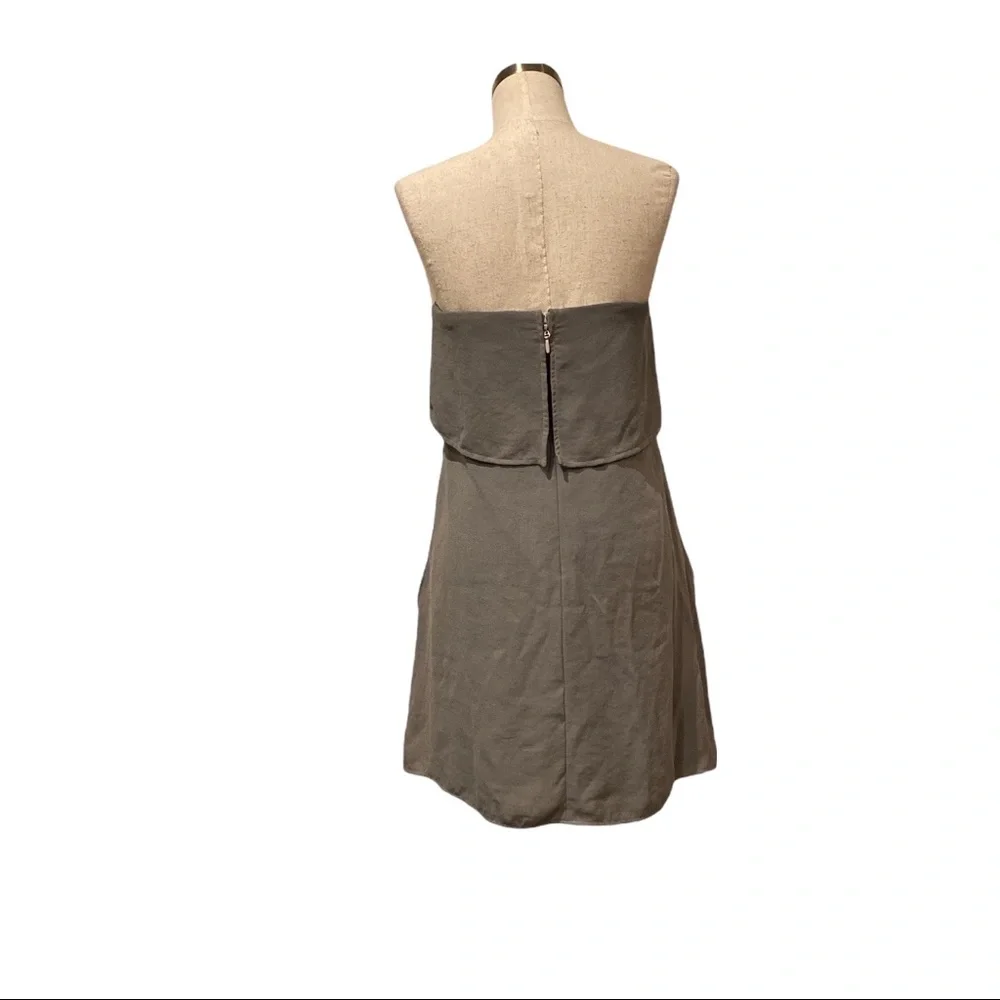 BCBG Runway Collection Gray Flutter Strapless Cocktail Dress w/pockets/Sz 6/EUC! - Picture 5 of 10